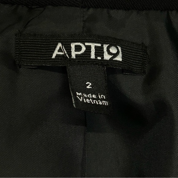 Apt 9 Womens Blazer Jacket Size 2 Open Front Pockets Classic Office Career Black - Picture 12 of 13